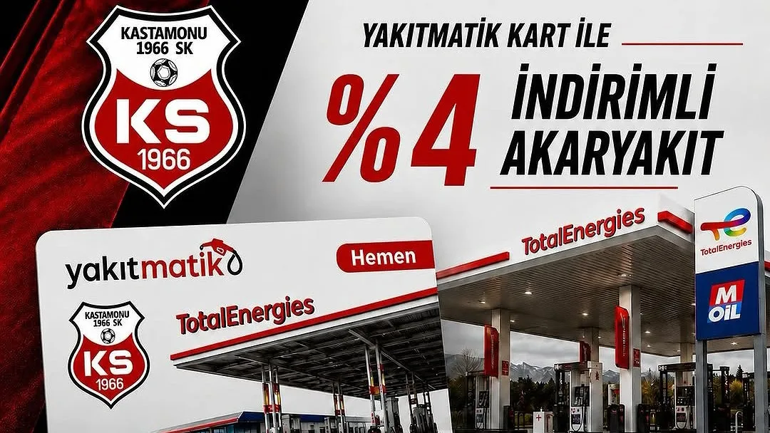 Kastamonuspor’dan Taraftara Müjde! TotalEnergies ile İndirim Anlaşması yapıldı