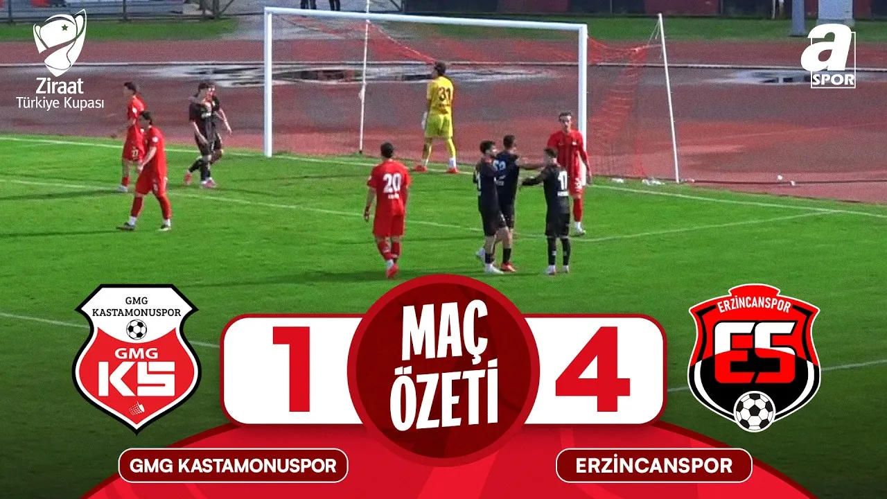 Kastamonuspor – Erzincanspor 1-4 maç özeti izle Türkiye Kupası